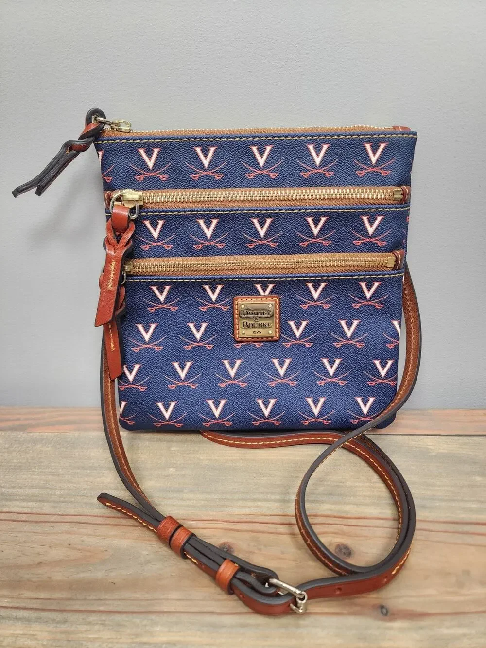 Dooney & Bourke Virginia Cavaliers Triple Zip Crossbody